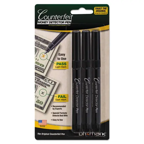 Smart Money Counterfeit Bill Detector Pen For Use W-U.S. Currency, 3-Pack 1