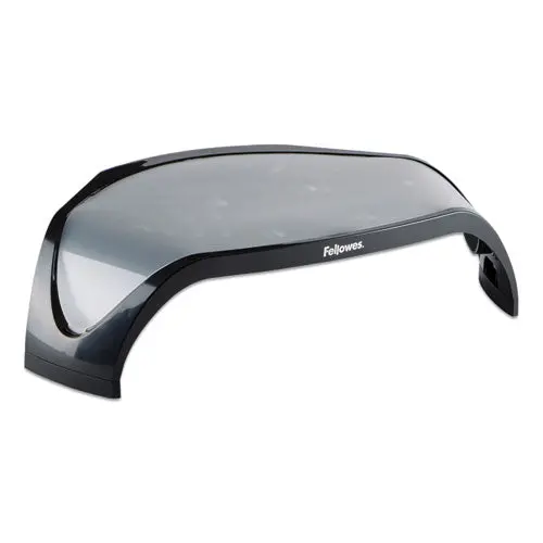 Smart Suites Corner Monitor Riser, For 21" Monitors, 18.5" X 12.5" X 3.88" To 5.13", Black-Clear Frost, Supports 40 Lbs 1