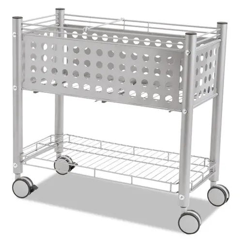 Smartworx File Cart, One-Shelf, 28.25W X 13.75D X 27.38H, Matte Gray 1