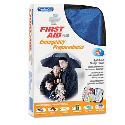 Soft-Sided First Aid And Emergency Kit, 105 Pieces-Kit 1