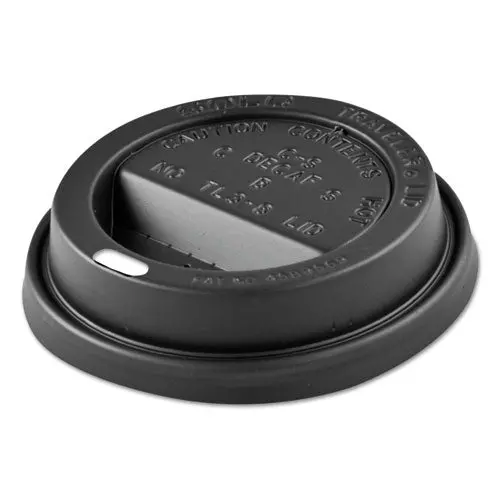Solo Traveler Sip Through Lids For Thermoguard Hot Cups, Fits 12, 16, 20, 24 Oz, Black, 1,200/Carton 1
