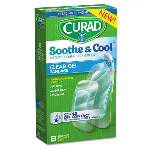 Soothe And Cool Clear Gel Bandages, Assorted, Clear, 8-Box 1