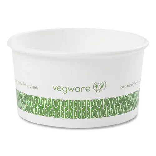 Soup Containers, 6 Oz, 3.5" Diameter X 1.7"H, Green/White, Paper, 1,000/Carton 1