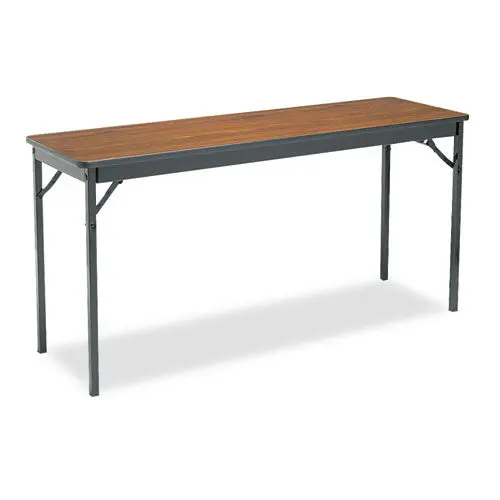 Special Size Folding Table, Rectangular, 60W X 18D X 30H, Walnut-Black 1