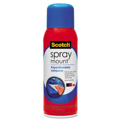 Spray Mount Repositionable Adhesive, 10.25 Oz, Dries Clear 1