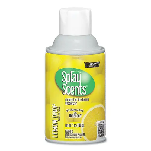 Sprayscents Metered Air Freshener Refill, Lemon, 7 Oz Aerosol, 12-Carton 1