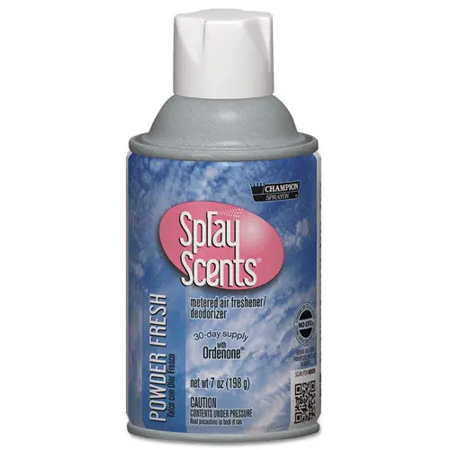 Sprayscents Metered Air Freshener Refill, Powder Fresh, 7 Oz Aerosol, 12-Carton 1