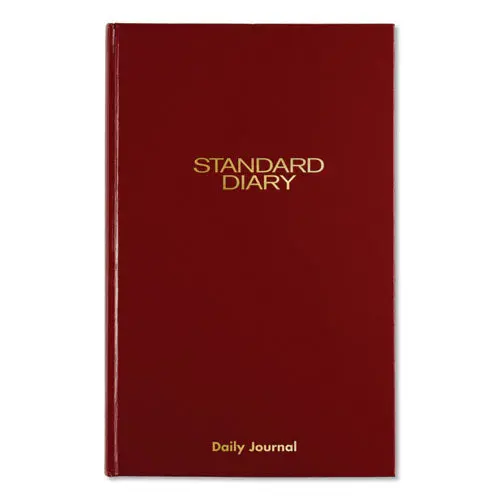 Standard Diary Recycled Daily Journal, Red, 12.13 X 7.69, 2021 1