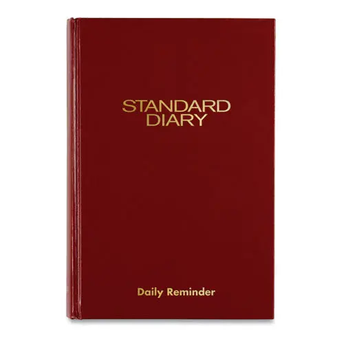 Standard Diary Recycled Daily Reminder, Red, 8.25 X 5.75, 2021 1
