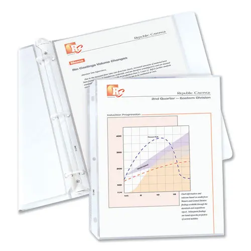 Standard Weight Polypropylene Sheet Protectors, Clear, 2", 11 X 8 1-2, 100-Bx 1