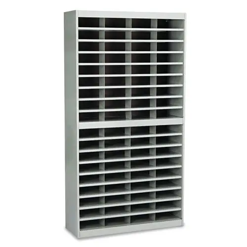 Steel-Fiberboard E-Z Stor Sorter, 72 Sections, 37 1-2 X 12 3-4 X 71, Gray 1