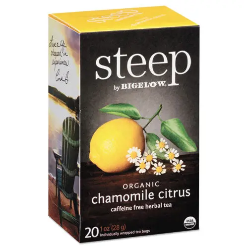 Steep Tea, Chamomile Citrus Herbal, 1 Oz Tea Bag, 20-Box 1