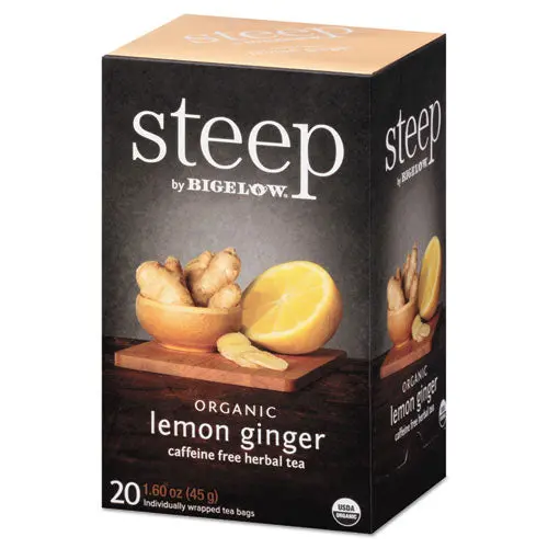 Steep Tea, Lemon Ginger, 1.6 Oz Tea Bag, 20-Box 1