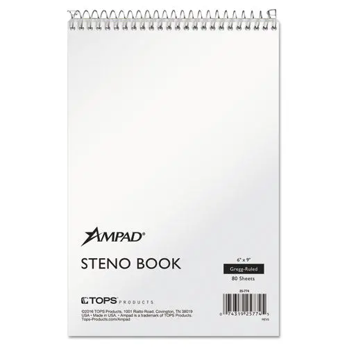 Steno Books, Gregg Rule, 6 X 9, White, 80 Sheets 1