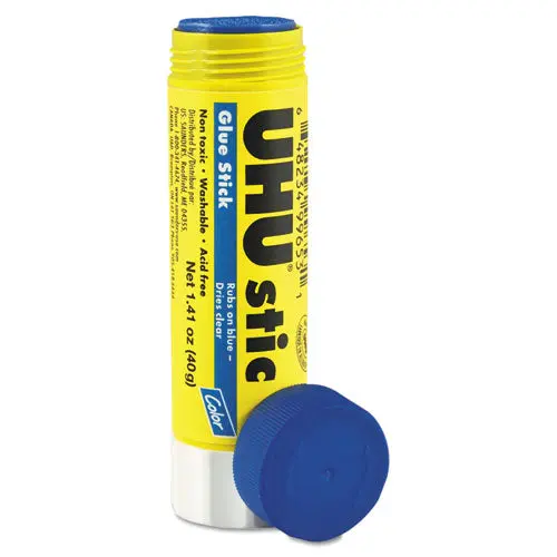 Stic Permanent Glue Stick, 1.41 Oz, Applies Blue, Dries Clear 1