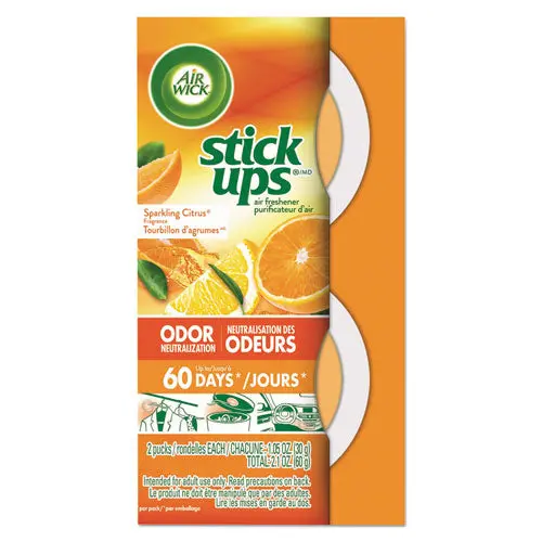 Stick Ups Air Freshener, 2.1 Oz, Sparkling Citrus, 12-Carton 1