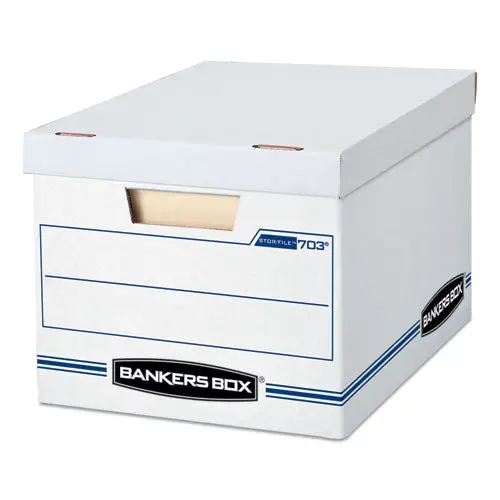 Stor-File Basic-Duty Storage Boxes, Letter-Legal Files, 12" X 16.25" X 10.5", White, 20-Carton 1