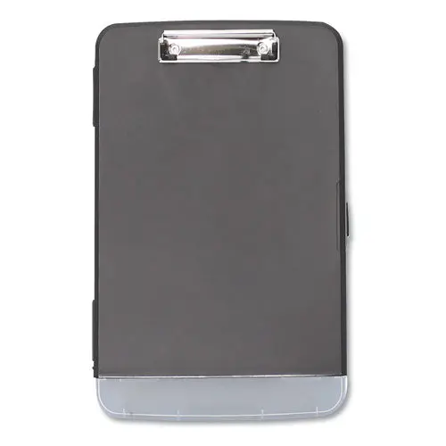 Storage Clipboard W-Pen Compartment, 1-2" Capacity, 8 1-2 X 11, Black 1