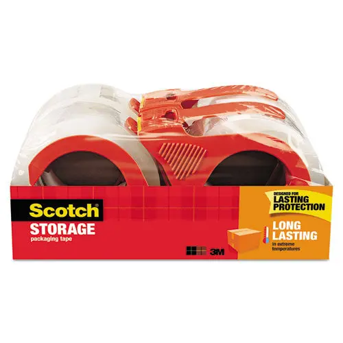 Storage Tape With Dispenser, 3" Core, 1.88" X 38.2 Yds, Clear, 4-Pack 1