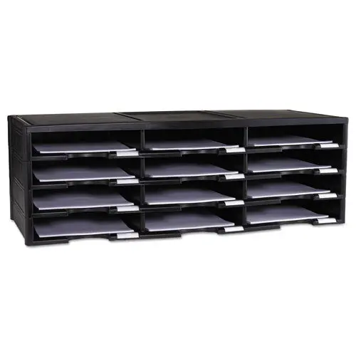 Storex Literature Organizer, 12 Section, 10 5-8 X 13 3-10 X 31 2-5, Black 1