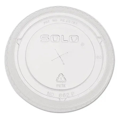 Straw-Slot Cold Cup Lids, 9Oz-20Oz Cups, Clear, 100-Pack 1