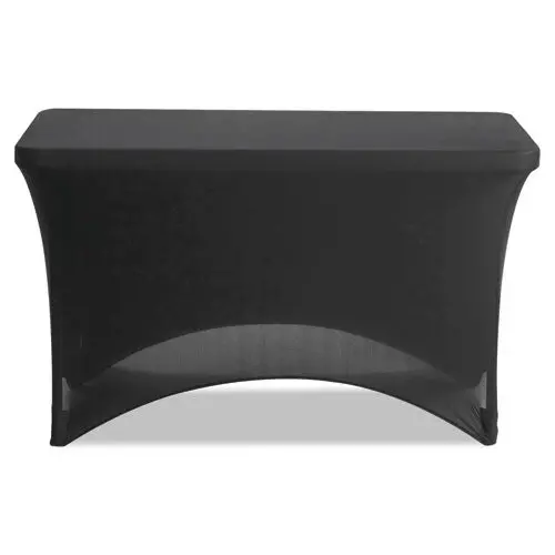 Stretch-Fabric Table Cover, Polyester-Spandex, 24" X 48", Black 1