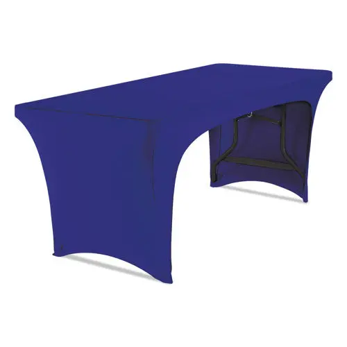 Stretch-Fabric Table Cover, Polyester-Spandex, 30" X 72", Blue 1