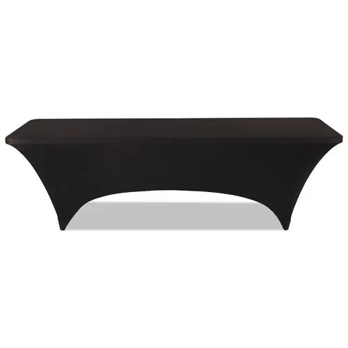 Stretch-Fabric Table Cover, Polyester-Spandex, 30" X 96", Black 1