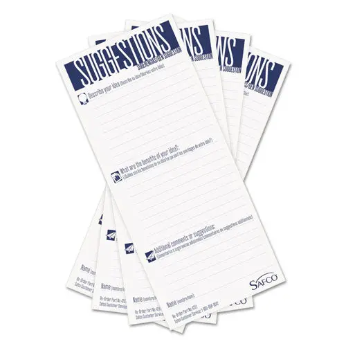 Suggestion Box Cards, 3-1-2 X 8, White, 25 Cards-Pack 1