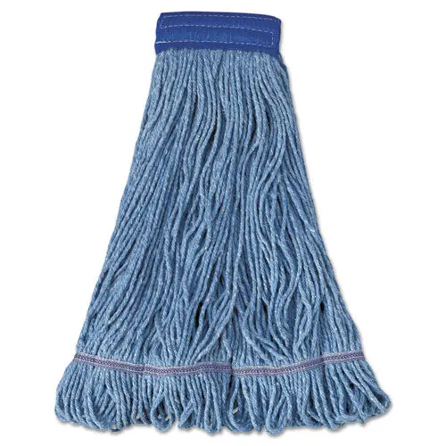 Super Loop Wet Mop Head, Cotton-Synthetic Fiber, 5" Headband, X-Large Size, Blue, 12-Carton 1