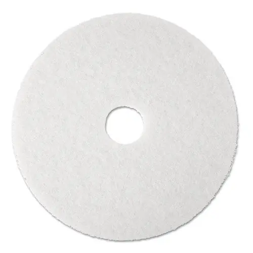 Super Polish Floor Pad 4100, 19" Diameter, White, 5-Carton 1