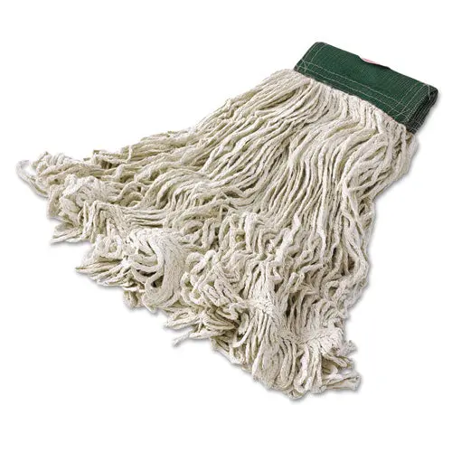 Super Stitch Blend Mop Heads, Cotton-Synthetic, White, Medium, 6-Carton 1