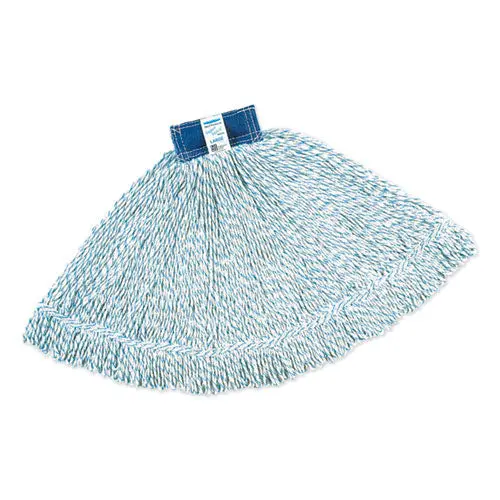 Super Stitch Finish Mops, Cotton-Synthetic, White, Large, 1-In. Blue Headband 1