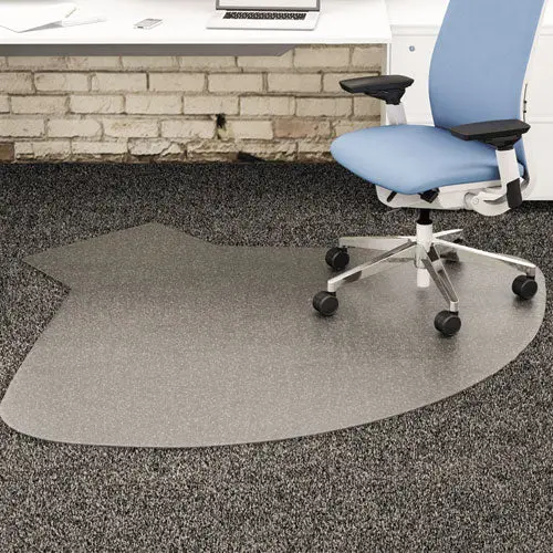 Supermat Frequent Use Chair Mat, Medium Pile Carpet, 60 X 66, Workstation, Clear 1