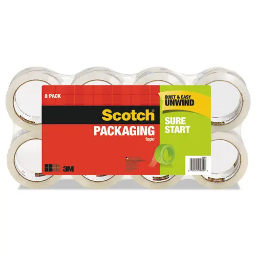 Sure Start Packaging Tape, 3" Core, 1.88" X 54.6 Yds, Clear, 8-Pack 1