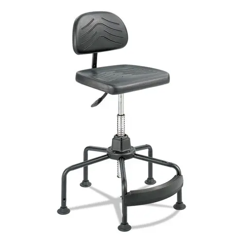 Task Master Economy Industrial Chair, 35" Seat Height, Supports Up To 250 Lbs., Black Seat-Black Back, Black Base 1
