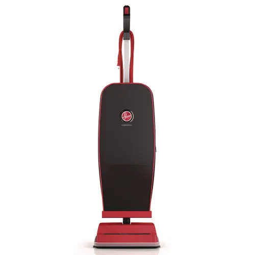 Task Vac Soft Bag Lightweight Upright, 12" Cleaning Path, Black/Red 1