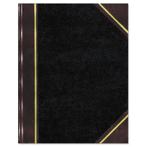 Texthide Notebook, Black-Burgundy, 500 Pages, 14 1-4 X 8 3-4 1