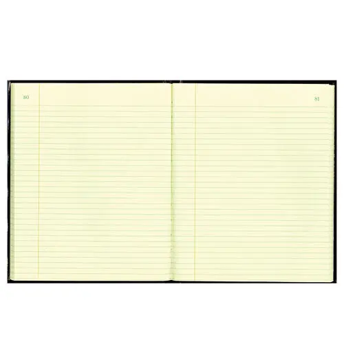 Texthide Record Book, Black-Burgundy, 150 Green Pages, 10 3-8 X 8 3-8 1
