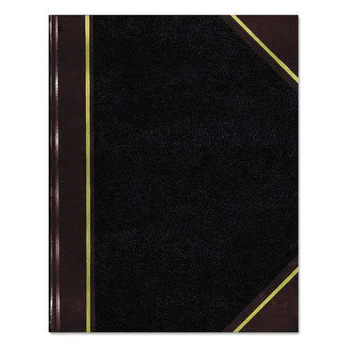 Texthide Record Book, Black-Burgundy, 300 Green Pages, 10 3-8 X 8 3-8 1