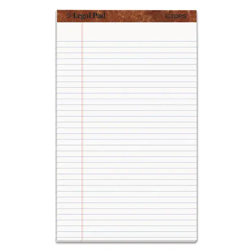 "The Legal Pad" Perforated Pads, Wide-Legal Rule, 8.5 X 14, White, 50 Sheets, Dozen 1