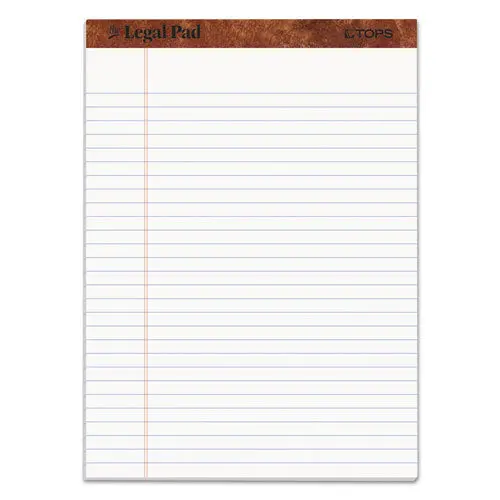 "The Legal Pad" Ruled Pads, Wide-Legal Rule, 8.5 X 11.75, White, 50 Sheets, Dozen 1