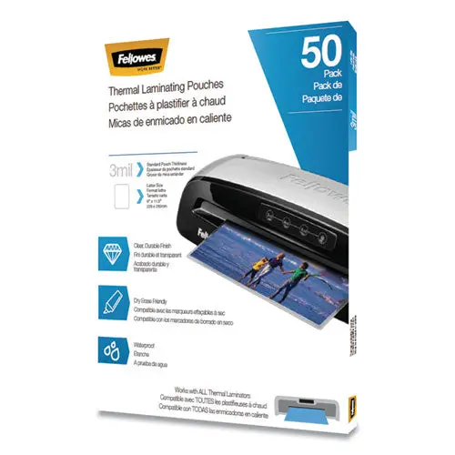 Thermal Laminating Pouches, 3 Mil, 9" X 11.5", Matte Clear, 50-Pack 1