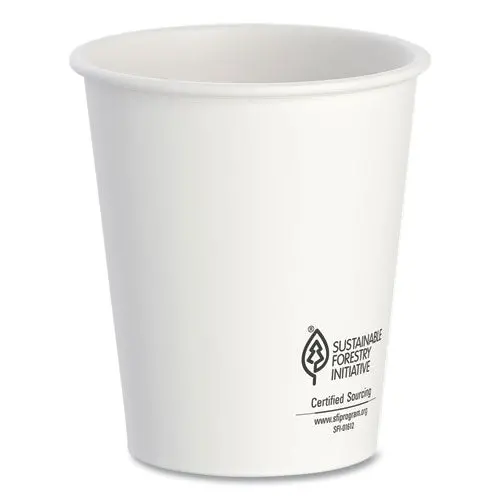 Thermoguard Insulated Paper Hot Cups, 12 Oz, White Sustainable Forest Print, 600/Carton 1