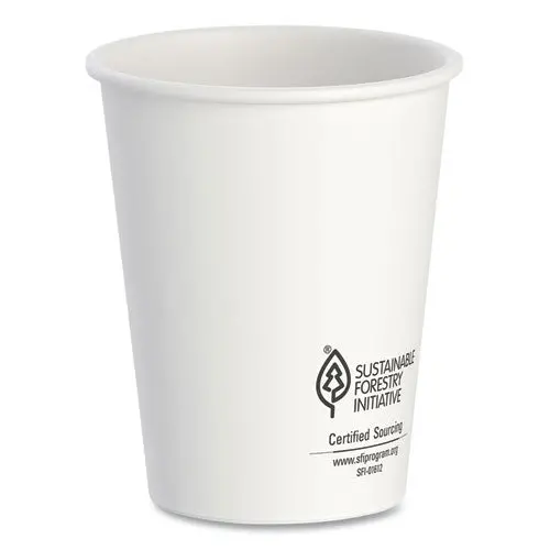 Thermoguard Insulated Paper Hot Cups, 8 Oz, White Sustainable Forest Print, 1,000/Carton 1