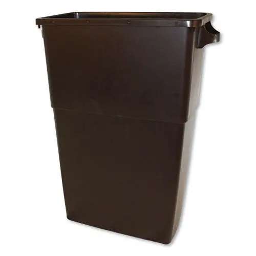 Thin Bin Containers, Rectangular, Polyethylene, 23 Gal, Brown 1