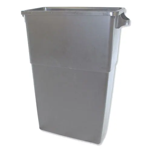 Thin Bin Containers, Rectangular, Polyethylene, 23 Gal, Gray 1