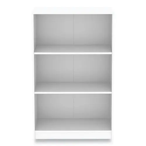 Three-Shelf Bookcase, 27.56" X 11.42" X 44.33", White 1
