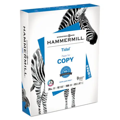 Tidal Print Paper, 92 Bright, 20Lb, 8.5 X 11, White, 500 Sheets-Ream, 10 Reams-Carton 1