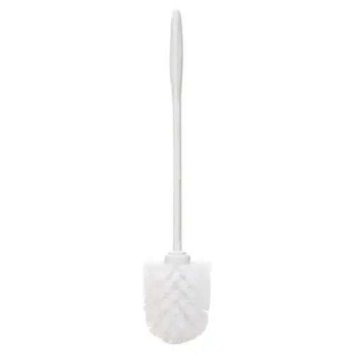 Toilet Bowl Brush, 14 1-2", White, Plastic, 24-Carton 1